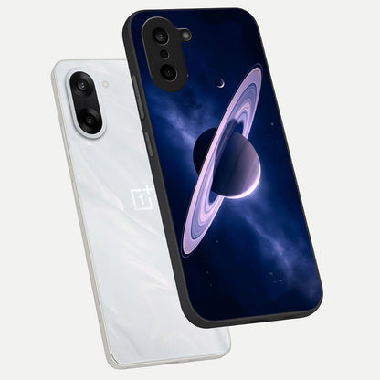  Saturn Ring Mystique phone case For Oneplus Nord CE5 showing premium glass back cover with detailed artwork
