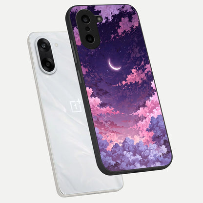  Sky Drift Clouds phone case For Oneplus Nord CE5 showing premium glass back cover with detailed artwork