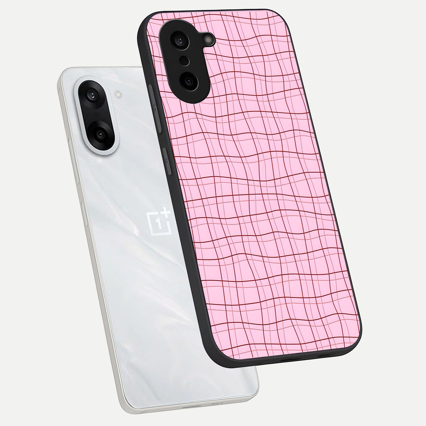  Soft Grid Bliss phone case For Oneplus Nord CE5 showing premium glass back cover with detailed artwork