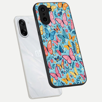  Spring Wing Garden phone case For Oneplus Nord CE5 showing premium glass back cover with detailed artwork