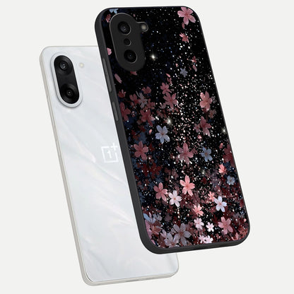  Starlit Flower Dreams phone case For Oneplus Nord CE5 showing premium glass back cover with detailed artwork