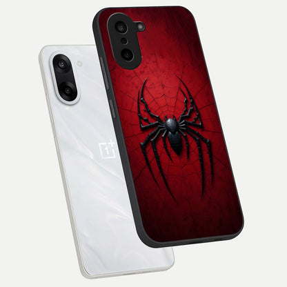  Superhero Web Emblem phone case For Oneplus Nord CE5 showing premium glass back cover with detailed artwork