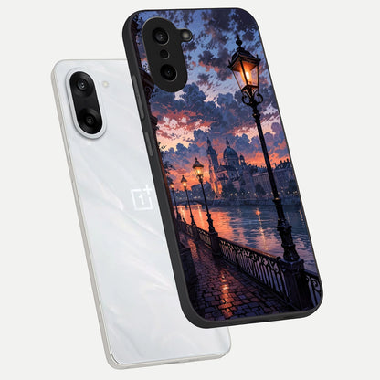  Twilight River Lights phone case For Oneplus Nord CE5 showing premium glass back cover with detailed artwork