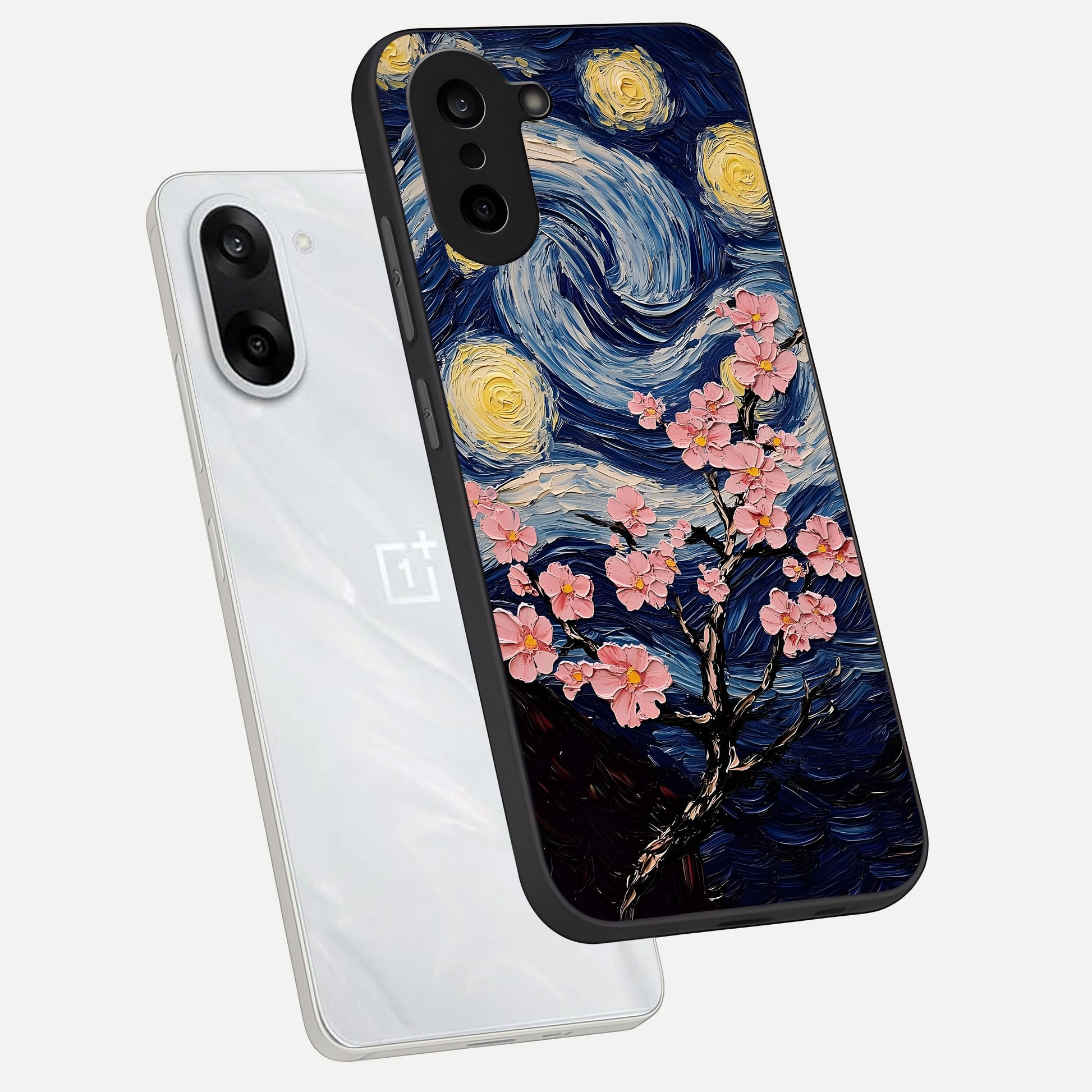  Van Gogh Scenery phone case For Oneplus Nord CE5 showing premium glass back cover with detailed artwork