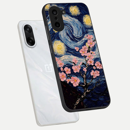  Van Gogh Scenery phone case For Oneplus Nord CE5 showing premium glass back cover with detailed artwork
