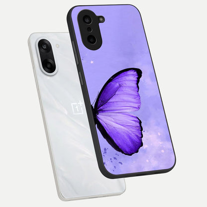  Violet Dream Wing phone case For Oneplus Nord CE5 showing premium glass back cover with detailed artwork