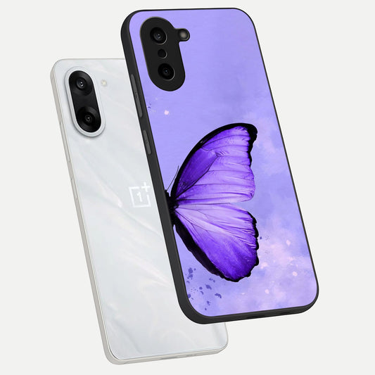  Violet Dream Wing phone case For Oneplus Nord CE5 showing premium glass back cover with detailed artwork