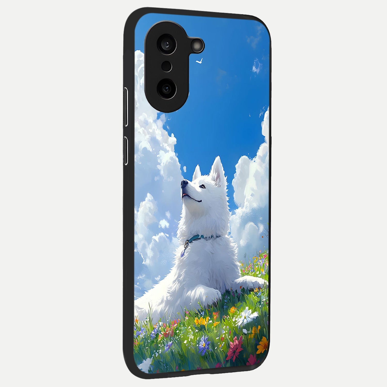  Blissful Cloud Pup back cover For Oneplus Nord CE5 slim fit glass case with vibrant aesthetic design
