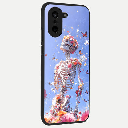  Bloom Beyond Bones back cover For Oneplus Nord CE5 slim fit glass case with vibrant aesthetic design