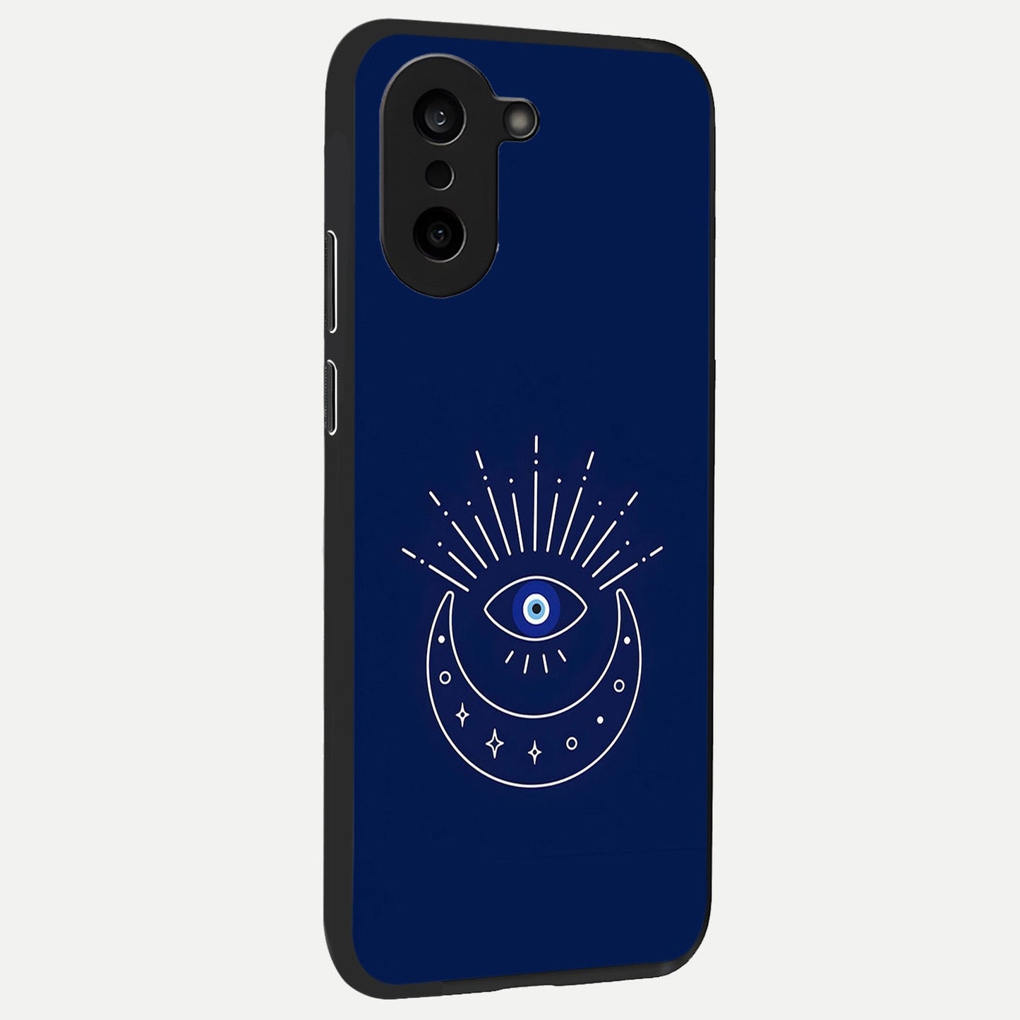  Blue Evil Eye back cover For Oneplus Nord CE5 slim fit glass case with vibrant aesthetic design