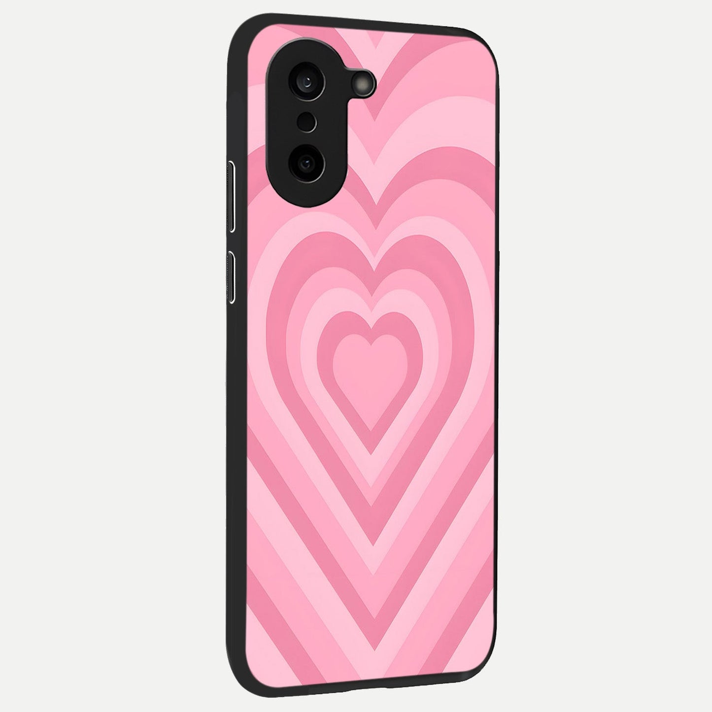  Blush Heart Waves back cover For Oneplus Nord CE5 slim fit glass case with vibrant aesthetic design