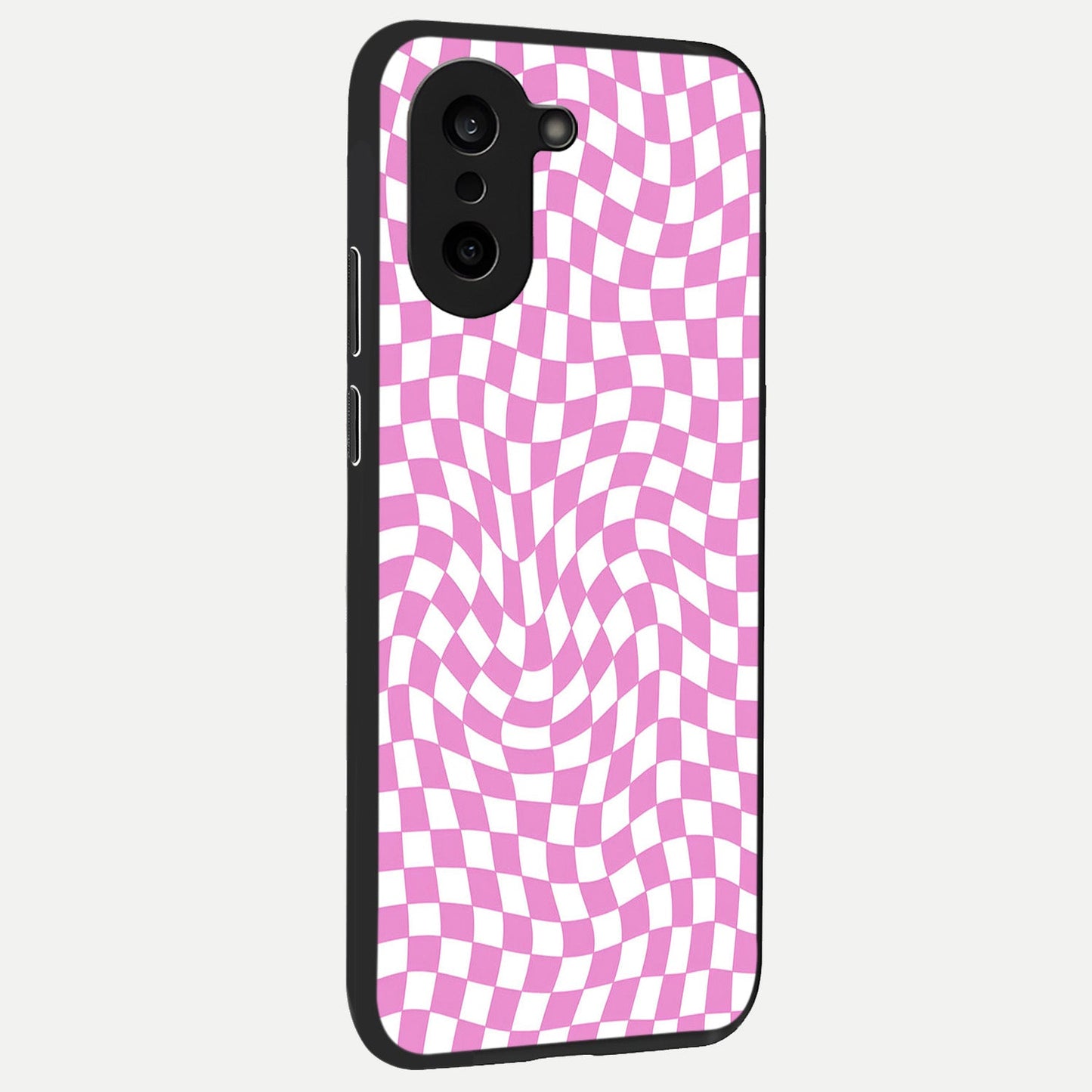  Bubblegum Check Wave back cover For Oneplus Nord CE5 slim fit glass case with vibrant aesthetic design