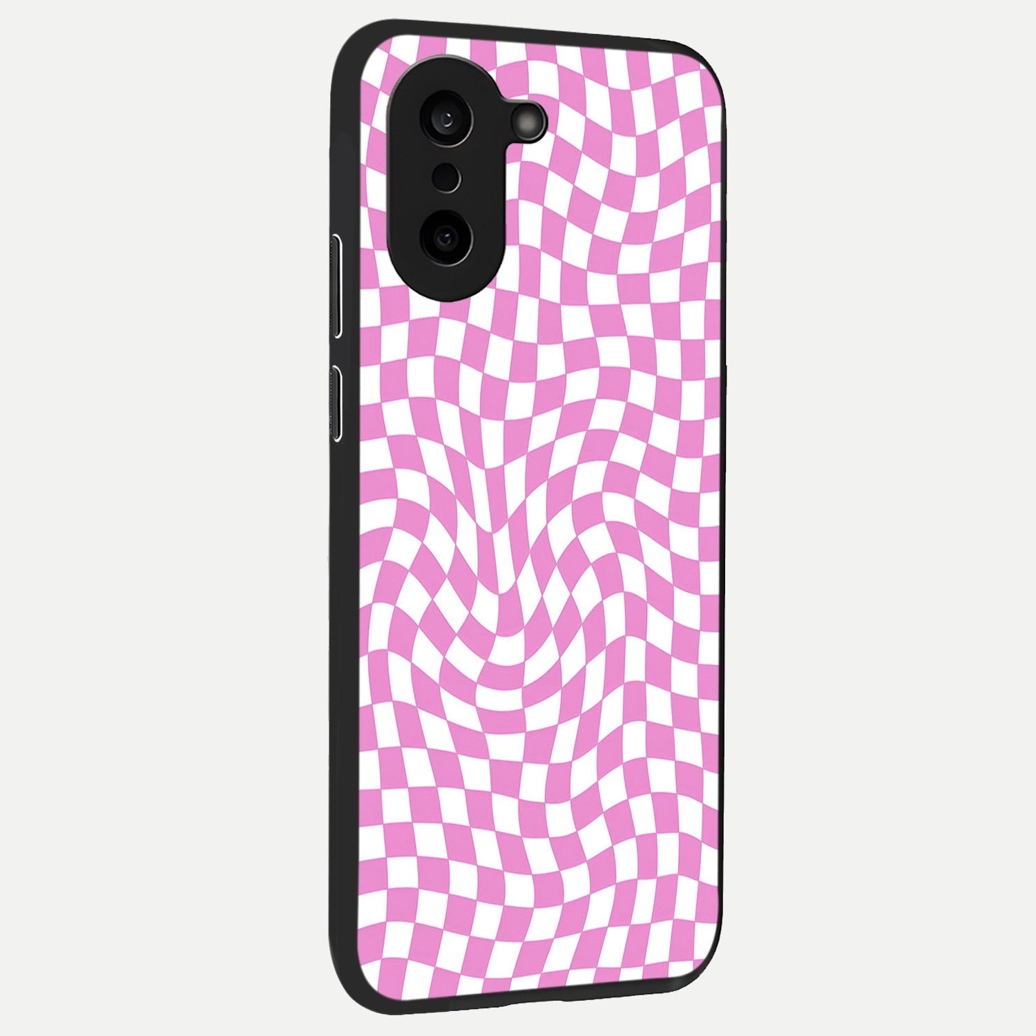  Bubblegum Check Wave back cover For Oneplus Nord CE5 slim fit glass case with vibrant aesthetic design