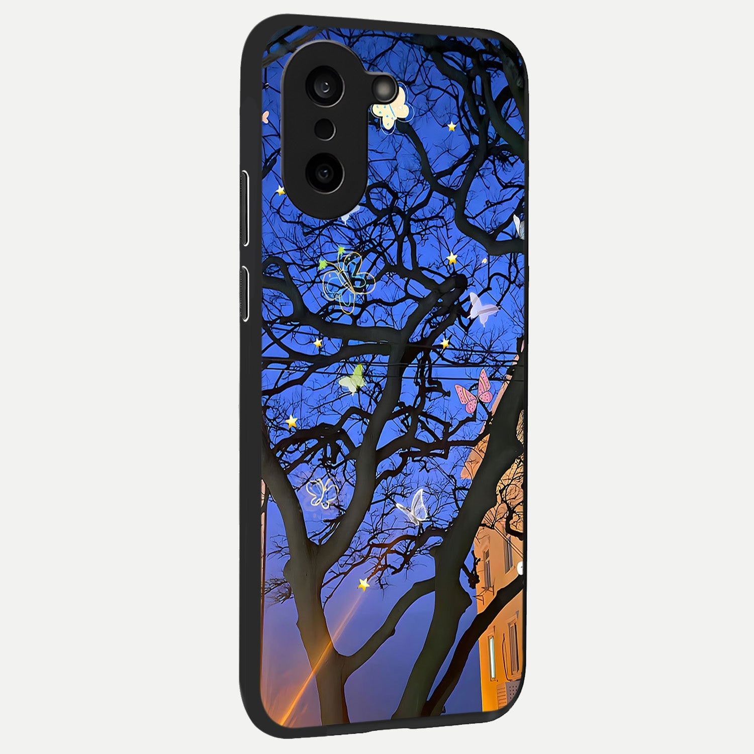  Butterfly Night Magic back cover For Oneplus Nord CE5 slim fit glass case with vibrant aesthetic design