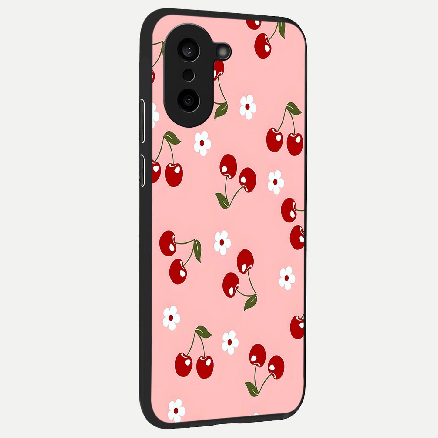  Cherry Love Mood back cover For Oneplus Nord CE5 slim fit glass case with vibrant aesthetic design