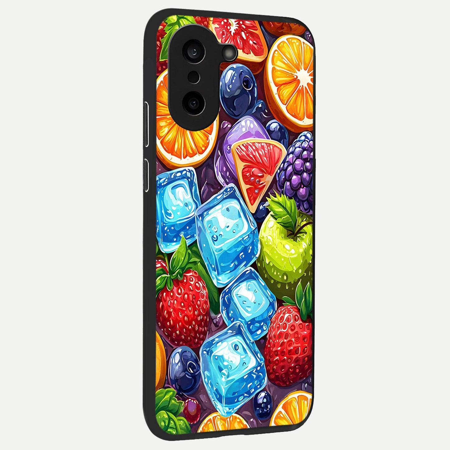  Colorful Fruits with Ice back cover For Oneplus Nord CE5 slim fit glass case with vibrant aesthetic design