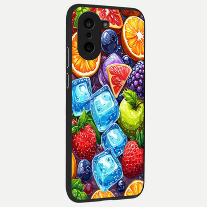  Colorful Fruits with Ice back cover For Oneplus Nord CE5 slim fit glass case with vibrant aesthetic design