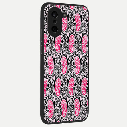  Crimson Paisley Charm back cover For Oneplus Nord CE5 slim fit glass case with vibrant aesthetic design