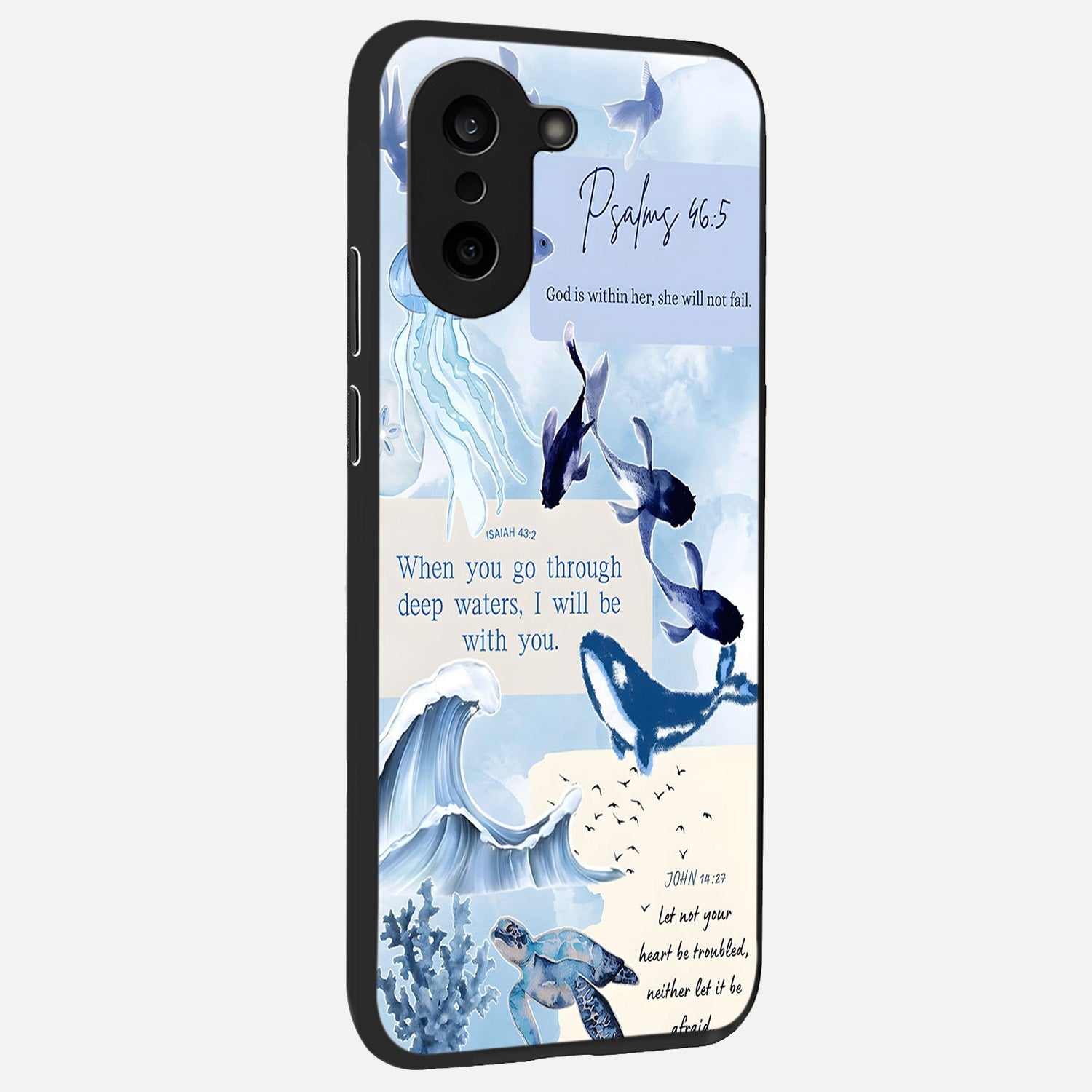  Faithful Ocean Promise back cover For Oneplus Nord CE5 slim fit glass case with vibrant aesthetic design