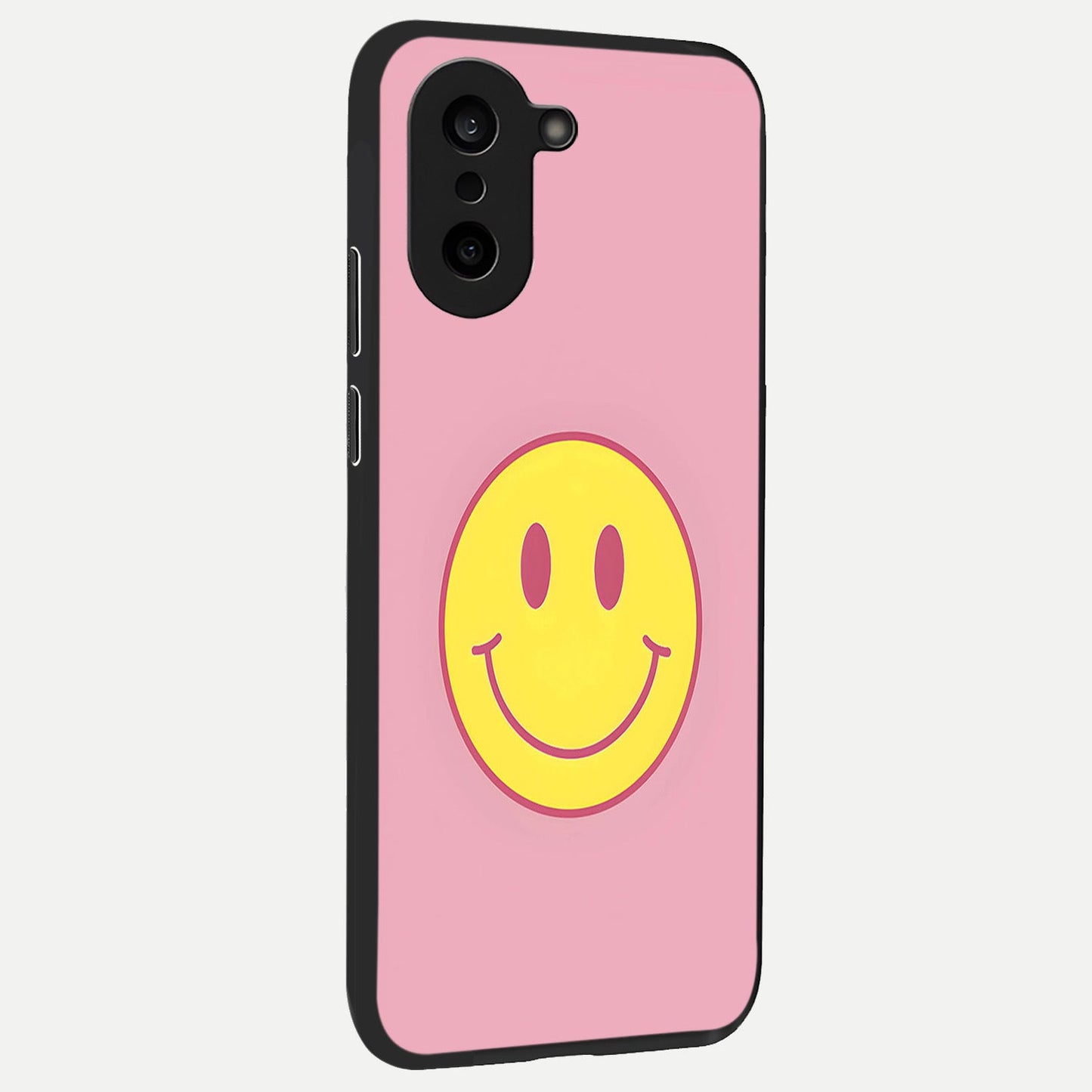 Happy Pink Mood back cover For Oneplus Nord CE5 slim fit glass case with vibrant aesthetic design
