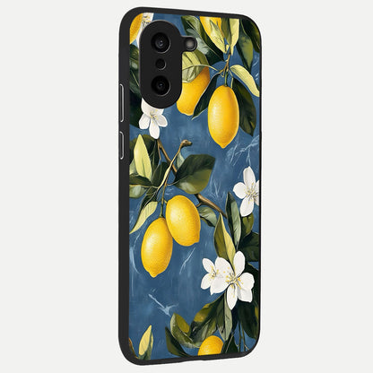  Lemon Dream Garden back cover For Oneplus Nord CE5 slim fit glass case with vibrant aesthetic design