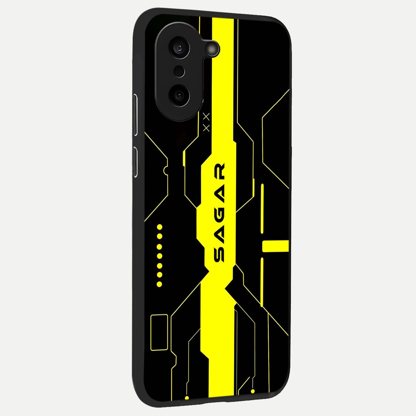  Neon CYBERPUNK Custom Name back cover For Oneplus Nord CE5 slim fit glass case with vibrant aesthetic design