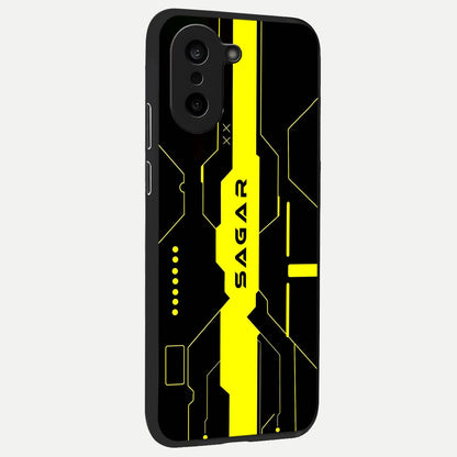  Neon CYBERPUNK Custom Name back cover For Oneplus Nord CE5 slim fit glass case with vibrant aesthetic design