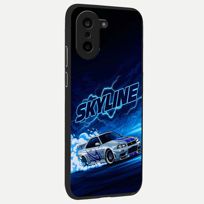  Neon Drift Beast back cover For Oneplus Nord CE5 slim fit glass case with vibrant aesthetic design