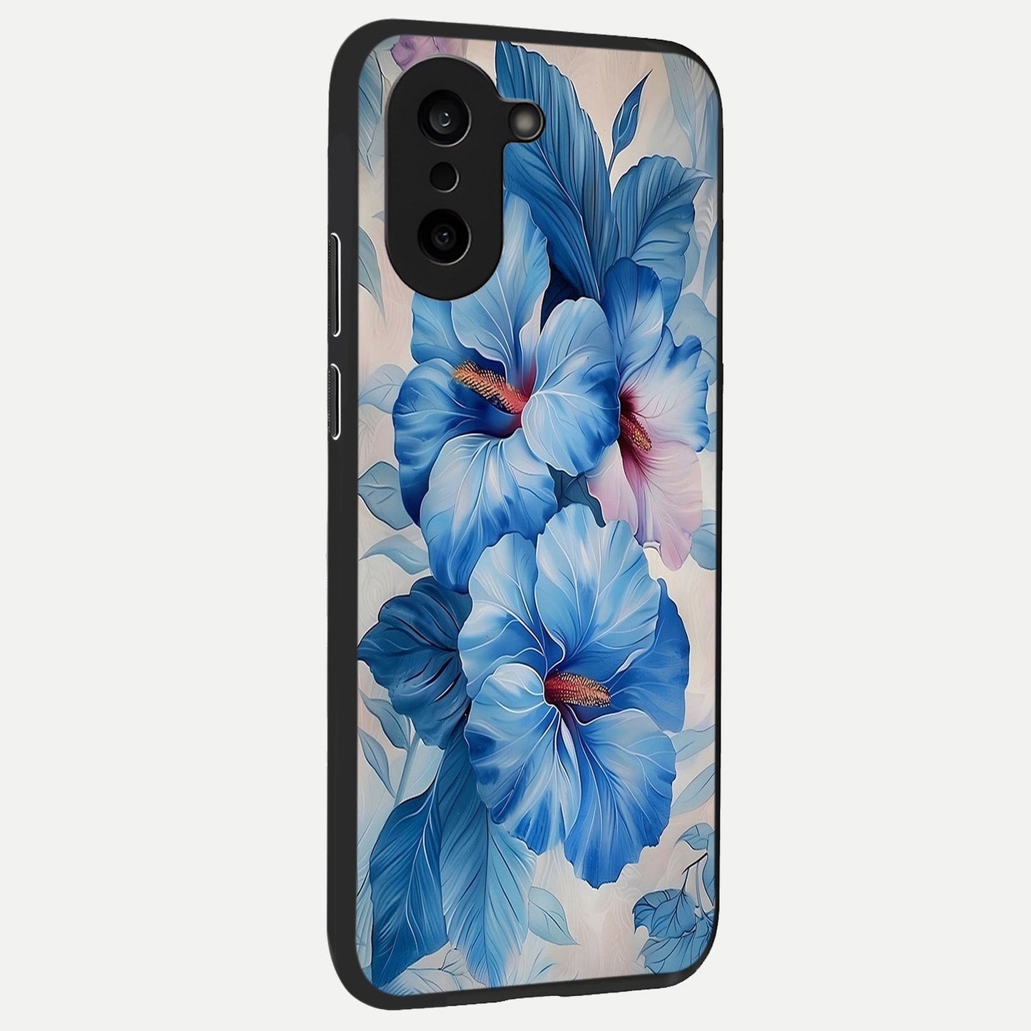  Ocean Hibiscus Grace back cover For Oneplus Nord CE5 slim fit glass case with vibrant aesthetic design