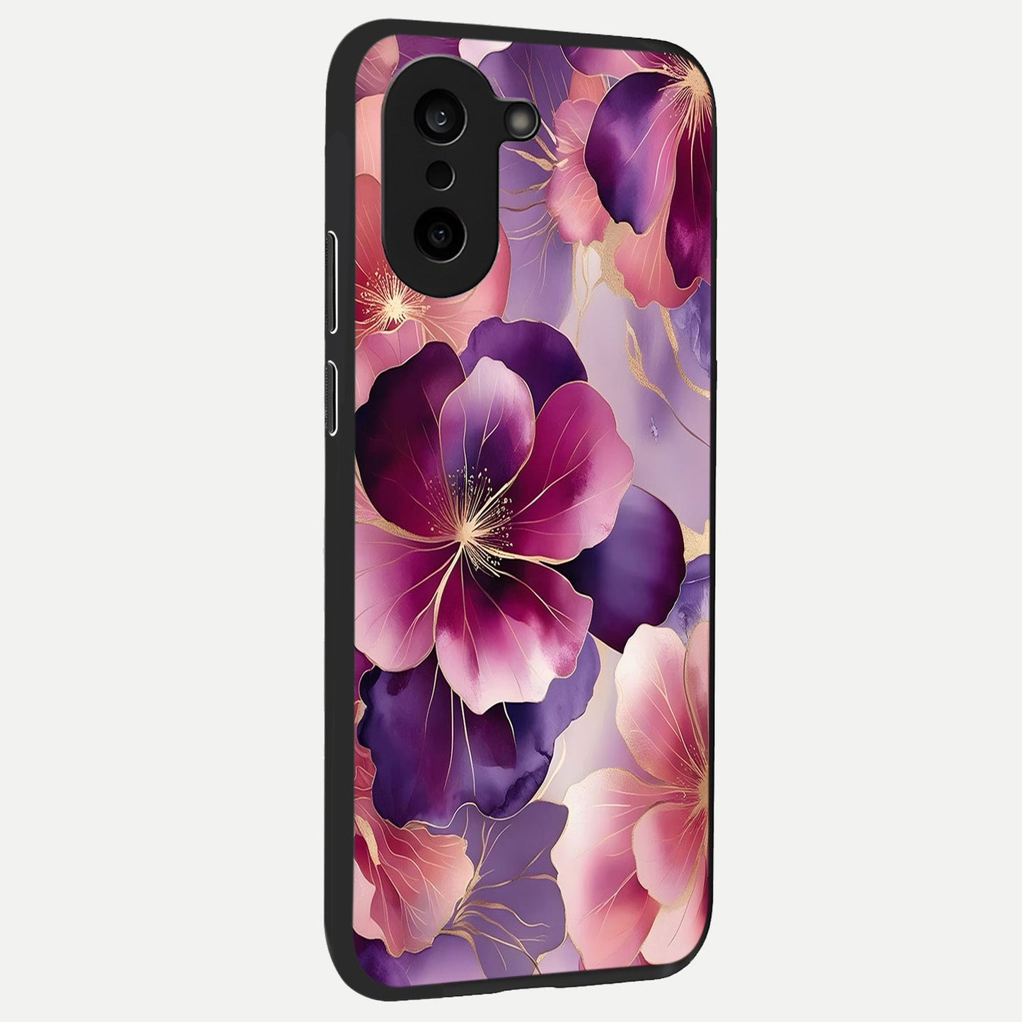  Pink Bouquet Florals back cover For Oneplus Nord CE5 slim fit glass case with vibrant aesthetic design