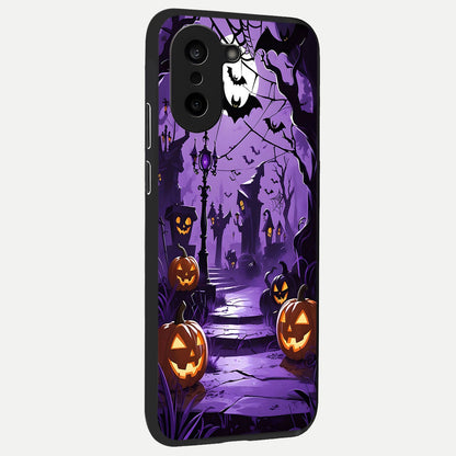  Pumpkin Patch Halloween back cover For Oneplus Nord CE5 slim fit glass case with vibrant aesthetic design