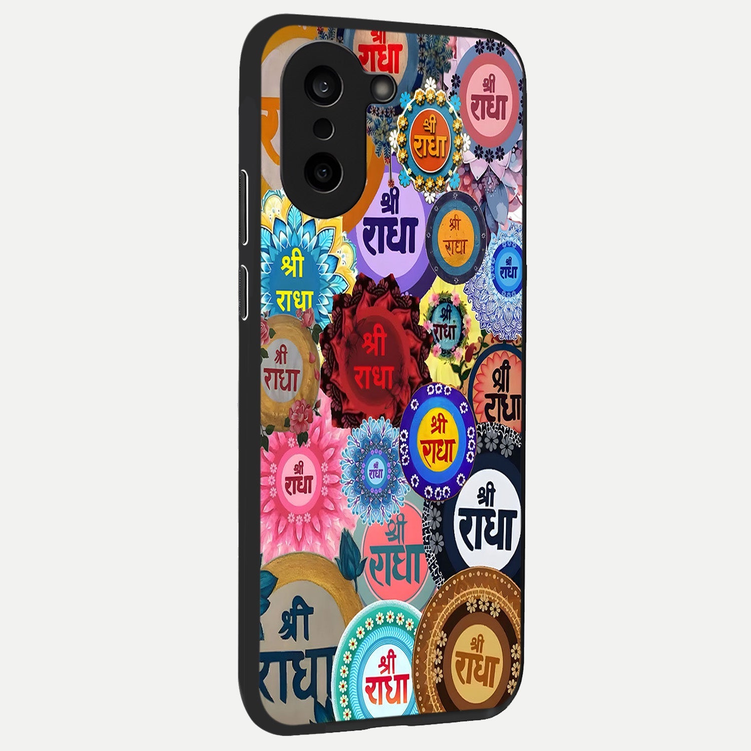  Radha Divine Bloom back cover For Oneplus Nord CE5 slim fit glass case with vibrant aesthetic design
