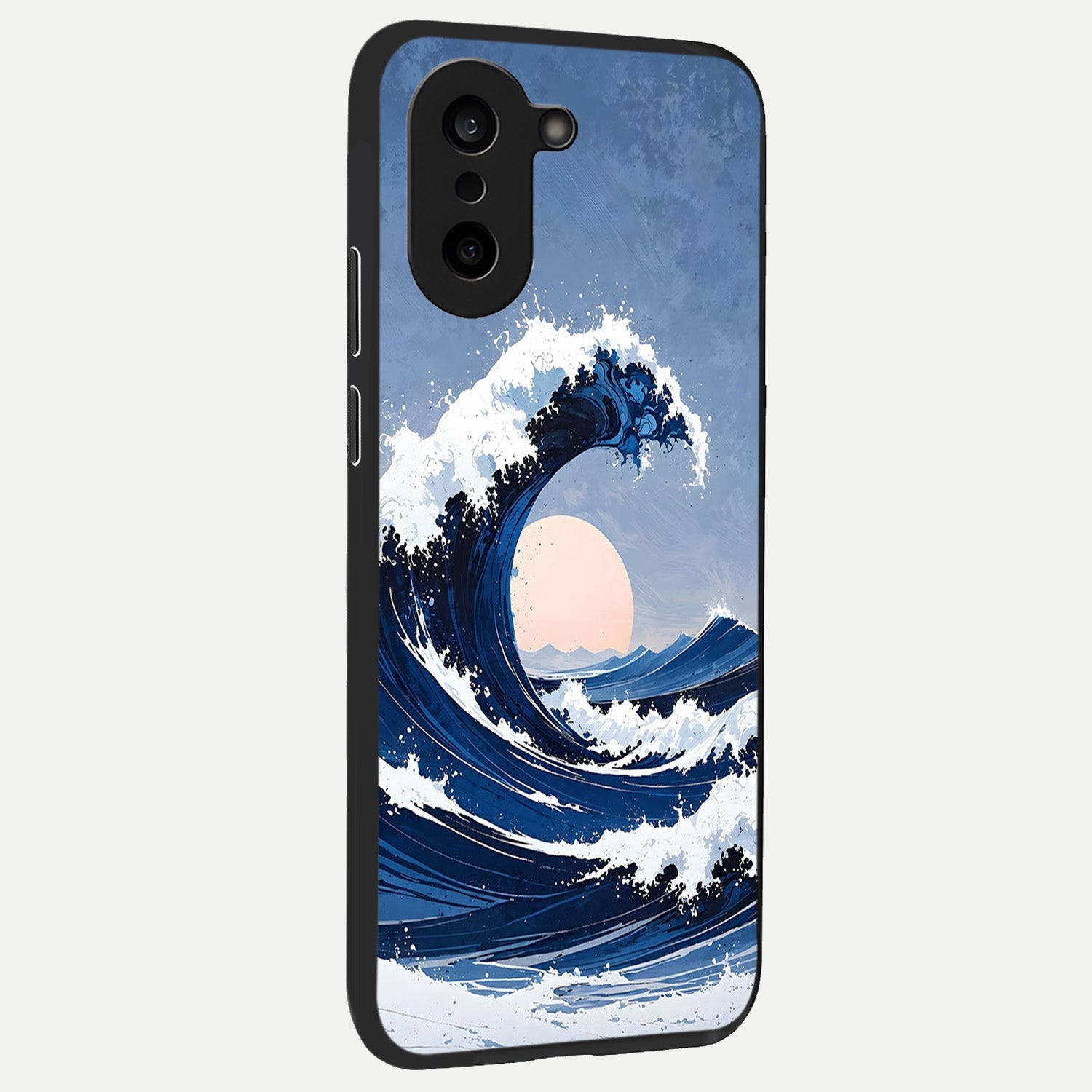  Rising Tide Power back cover For Oneplus Nord CE5 slim fit glass case with vibrant aesthetic design