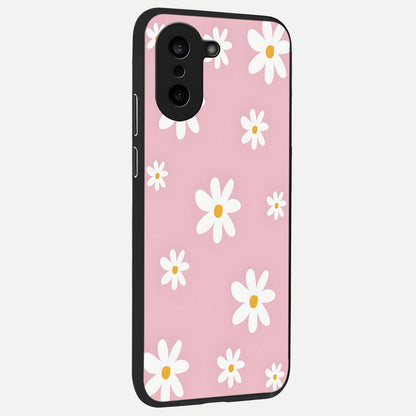  Soft Daisy Bliss back cover For Oneplus Nord CE5 slim fit glass case with vibrant aesthetic design