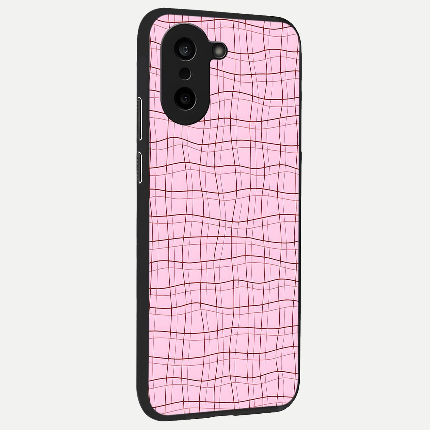 Soft Grid Bliss back cover For Oneplus Nord CE5 slim fit glass case with vibrant aesthetic design