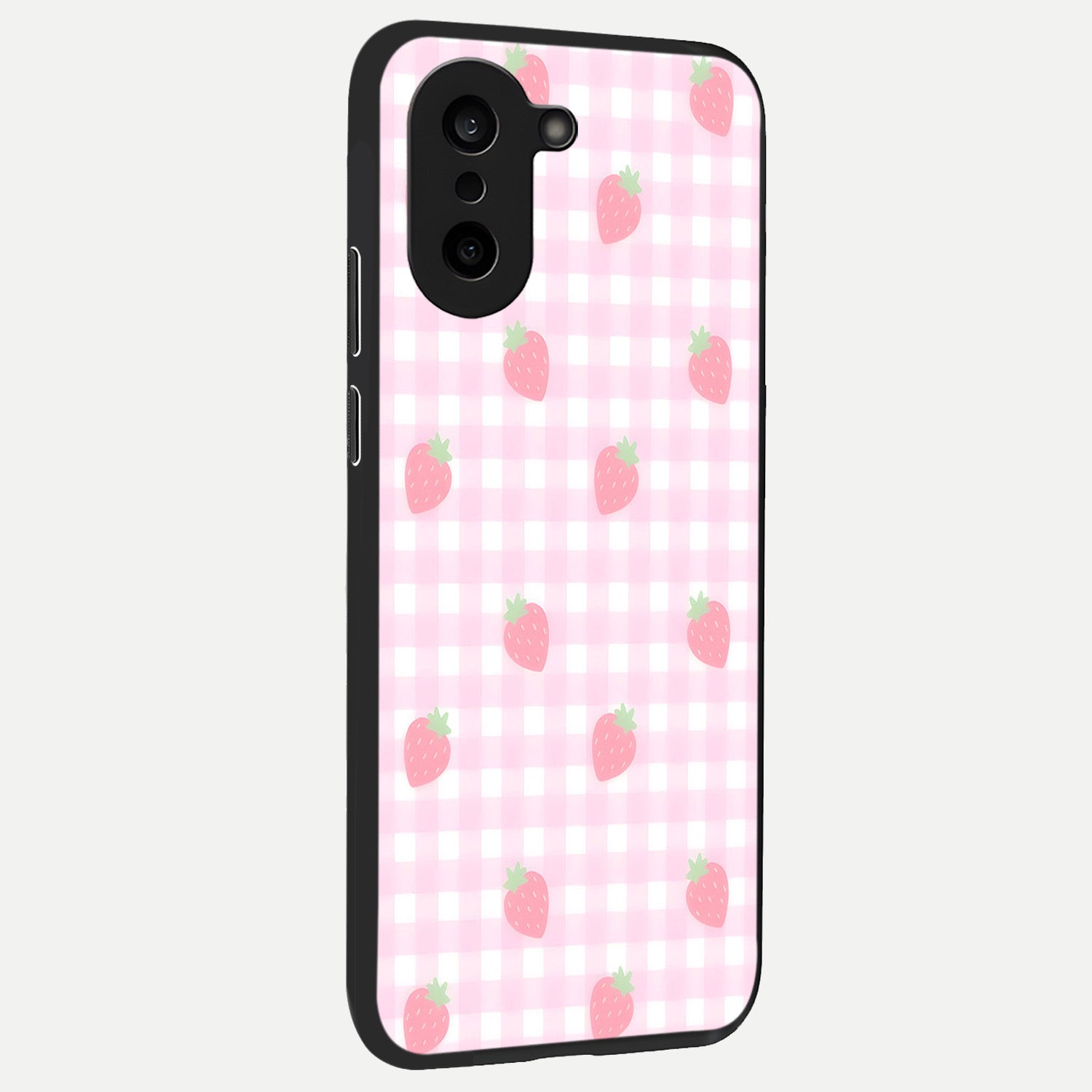  Strawberry Picnic Love back cover For Oneplus Nord CE5 slim fit glass case with vibrant aesthetic design