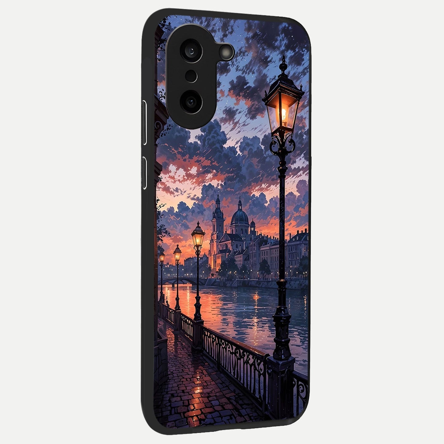  Twilight River Lights back cover For Oneplus Nord CE5 slim fit glass case with vibrant aesthetic design