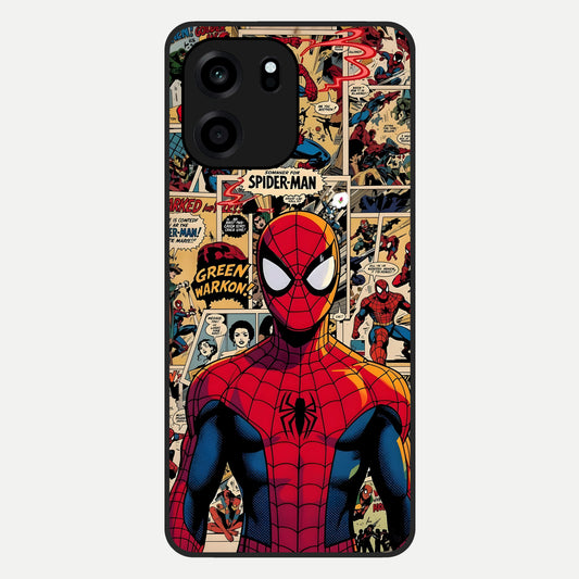  Aesthetic Spider Glass Case For OnePlus Nord CE 6 back cover – full design glossy printed glass finish