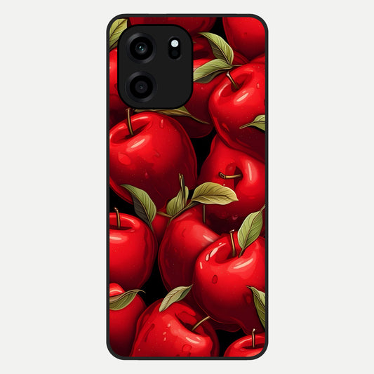  Apple Pattern Glass Case For OnePlus Nord CE 6 back cover – full design glossy printed glass finish