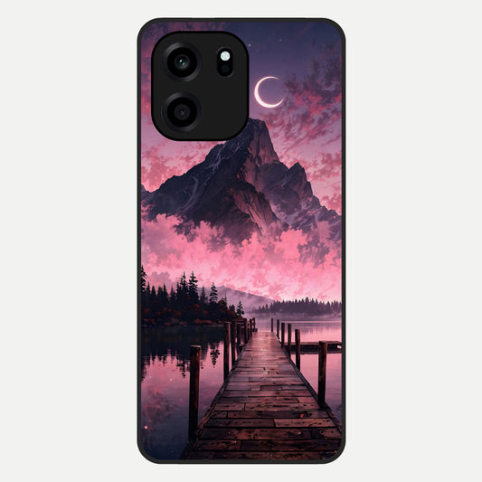  Beautiful Mountain View Glass Case For OnePlus Nord CE 6 back cover – full design glossy printed glass finish
