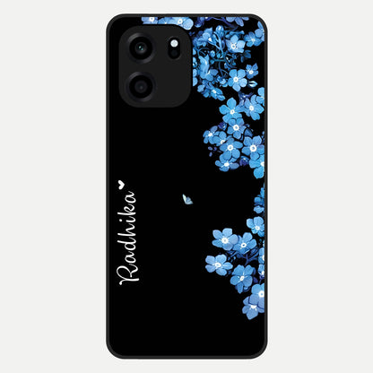  Blue Petal Dream Custom Name Glass Case For OnePlus Nord CE 6 back cover – full design glossy printed glass finish
