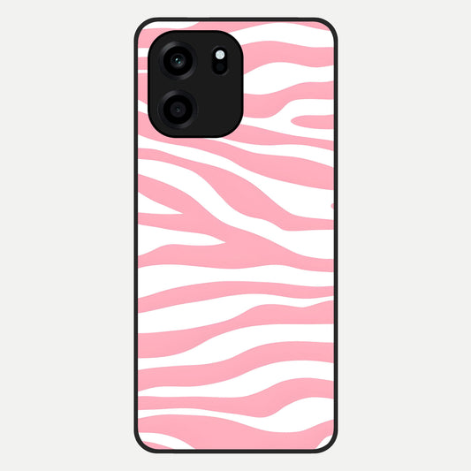  Blush Zebra Flow Glass Case For OnePlus Nord CE 6 back cover – full design glossy printed glass finish