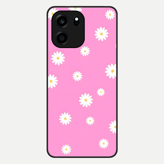  Bubblegum Daisy Pop Glass Case For OnePlus Nord CE 6 back cover – full design glossy printed glass finish