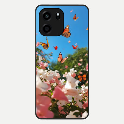  Butterflies In Bloom Sky Glass Case For OnePlus Nord CE 6 back cover – full design glossy printed glass finish