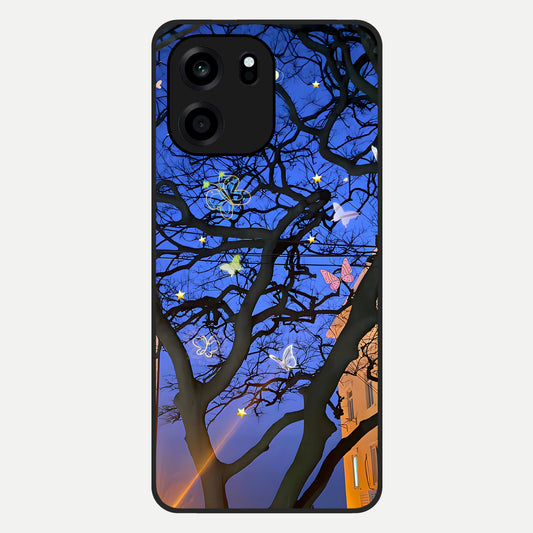  Butterfly Night Magic Glass Case For OnePlus Nord CE 6 back cover – full design glossy printed glass finish