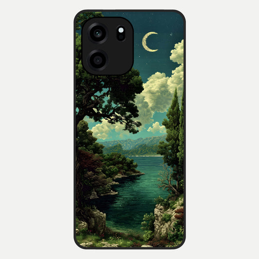  Celestial Lake Peace Glass Case For OnePlus Nord CE 6 back cover – full design glossy printed glass finish
