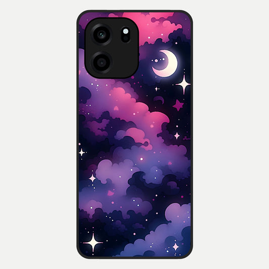  Celestial Moon Magic Glass Case For OnePlus Nord CE 6 back cover – full design glossy printed glass finish