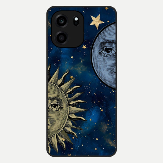  Celestial Moon With Sun Glass Case For OnePlus Nord CE 6 back cover – full design glossy printed glass finish