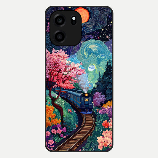  Celestial Train Journey Glass Case For OnePlus Nord CE 6 back cover – full design glossy printed glass finish
