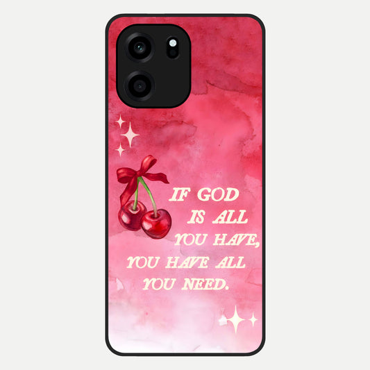  Cherry Quote Glass Case For OnePlus Nord CE 6 back cover – full design glossy printed glass finish